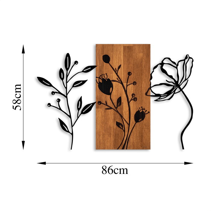 Wallity Triple Flowers - 383 Escultura de Pared de Madera y Metal Wallity Triple Flowers - 383 Escultura de Pared de Madera y Metal